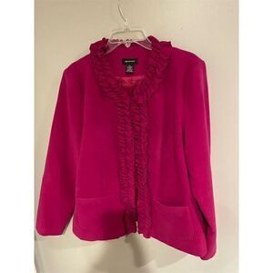 Spense Women's XL Pink Ruffled Blazer Business Casual